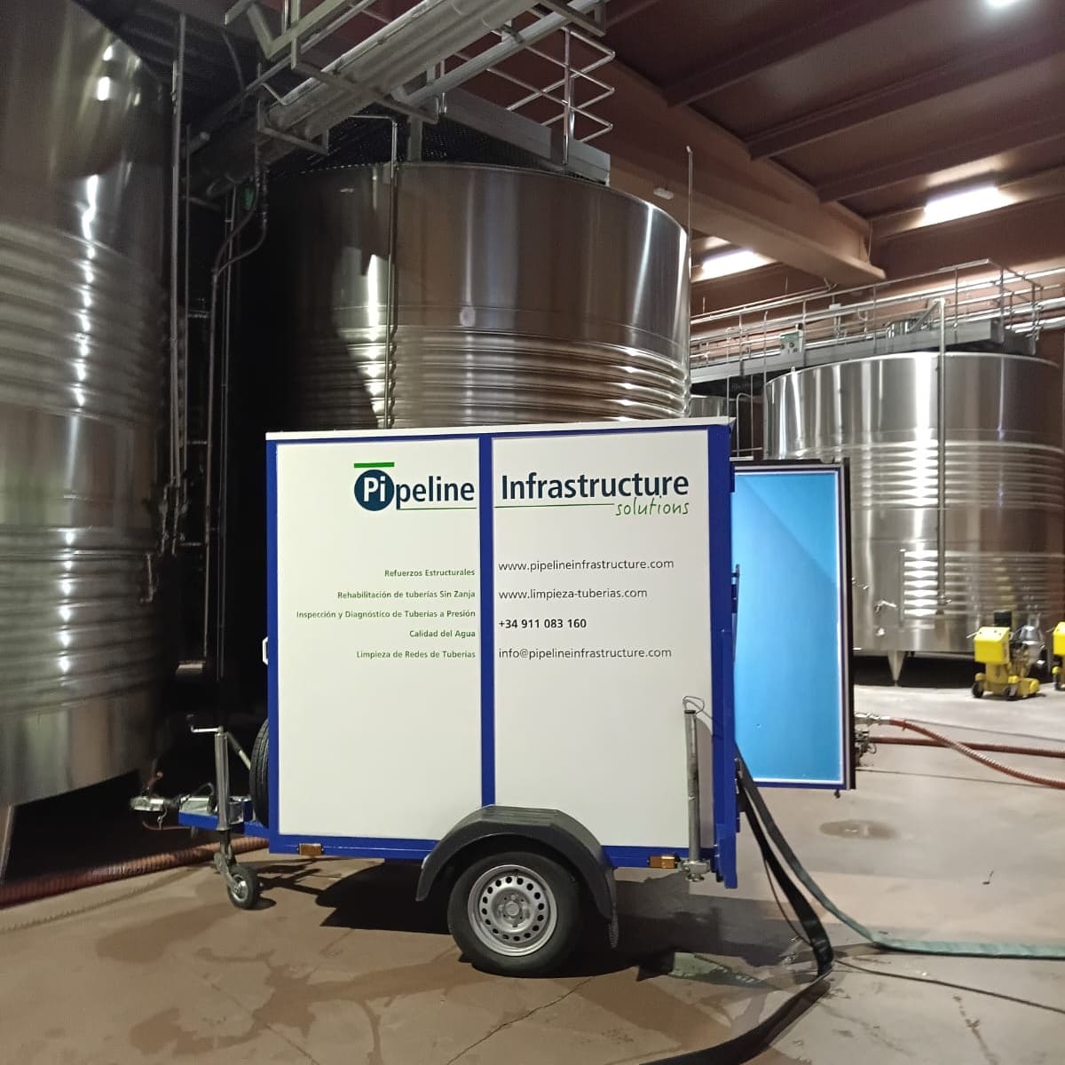 Mantenimiento de Vinoductos en bodega mediante sistema Air Scouring